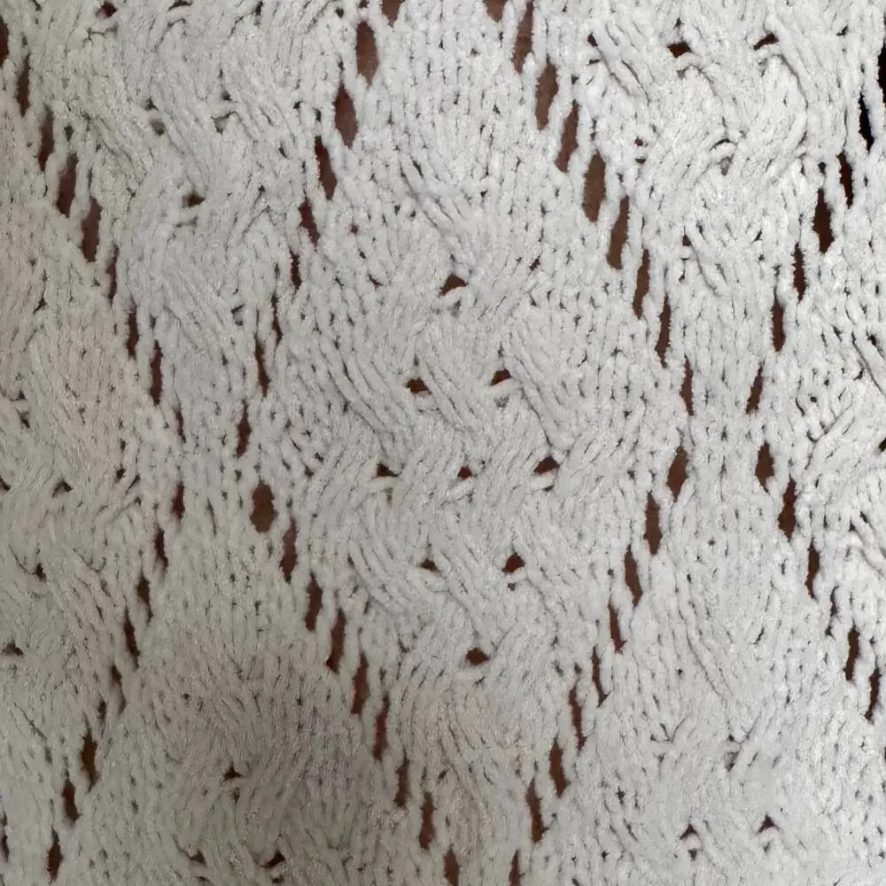 Moon & Madison Boho Chenille Open Knit Long Cardigan Cream, Women’s XS - Picture 8 of 10